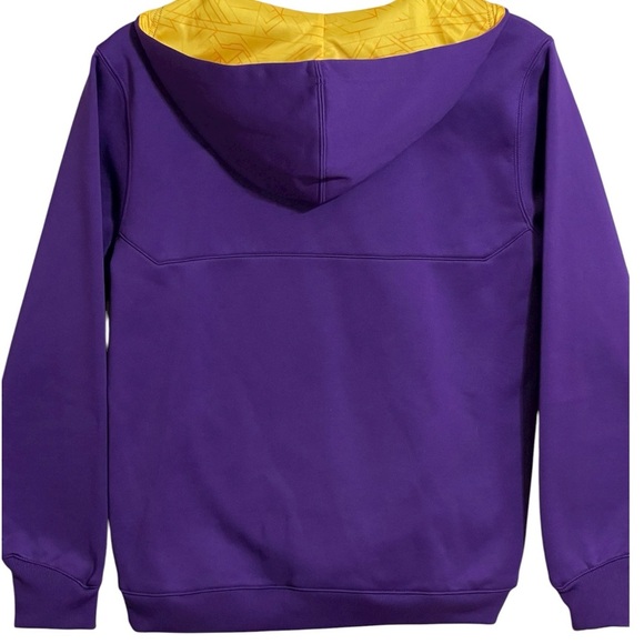 GEN 2 LSU PURPLE & YELLOW 1/4 ZIP YOUTH/WOMENS HOODIE SZ LG 14/16 - Picture 2 of 13